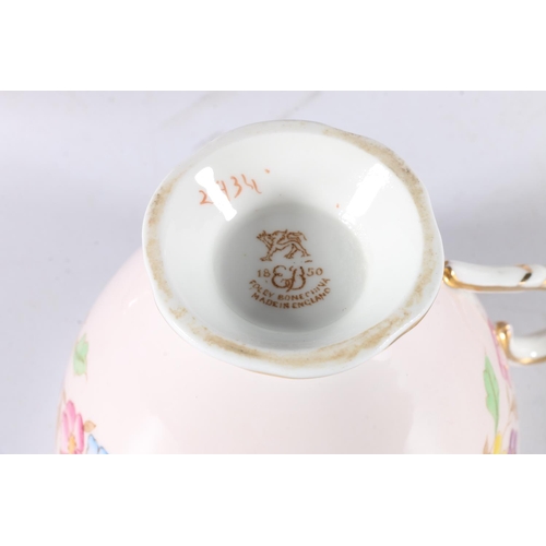 358 - Elijah Brain Foley China floral decorated tea set.