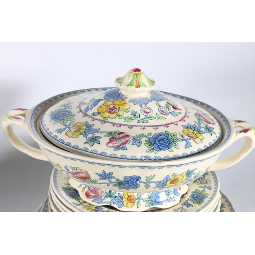 456 - Masons Patent Ironstone China Regency pattern C4475 dinner and coffee set to include two tureens and... 