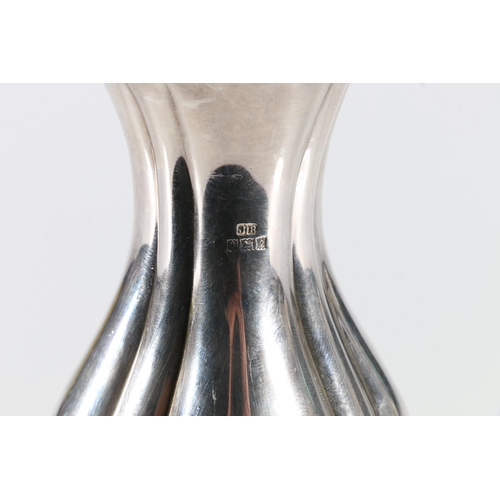 331 - Contemporary silver sugar castor by John Rose Birmingham 1965, 180g, 18cm tall.