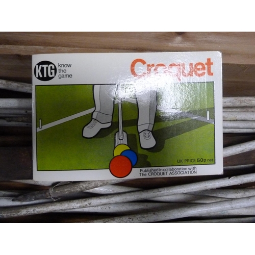 121 - Croquet set in fitted wooden box.