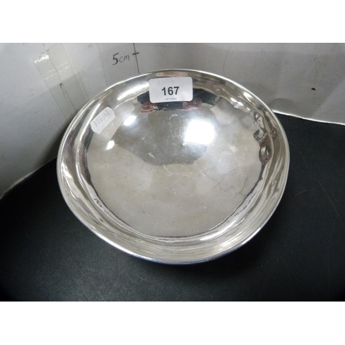 167 - Silver bowl, 298.5g.