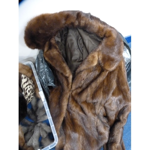 47 - Large collection of fur items to include coats, bonnets, stoles etc.