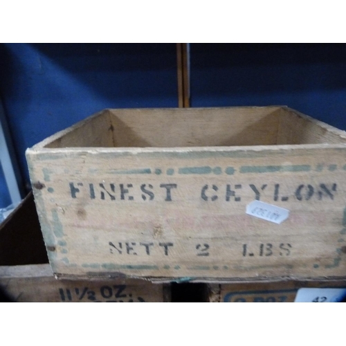 42 - Ceylon tea crate, Libby's wooden crate and another.  (3)