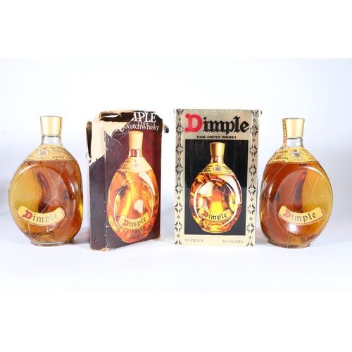 316 - Two bottles of HAIG'S DIMPLE blended Scotch whisky 70° proof 26 2/3 Fl Ozs, each in different bo... 