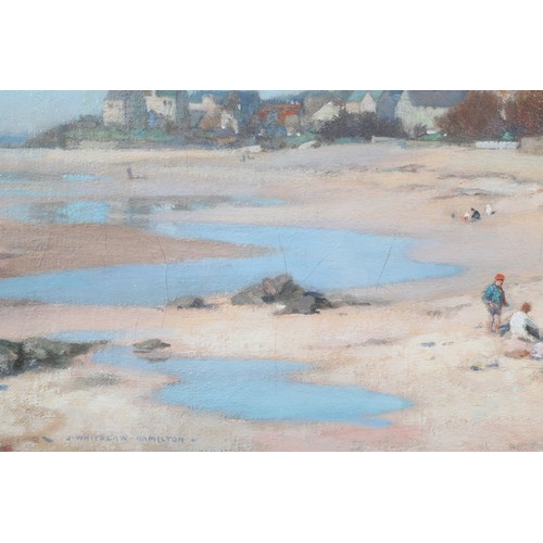 367 - James Whitelaw Hamilton RSA RSW (Scottish 1860-1932) Gilt framed oil on canvas, signed 'Coastal Stud... 