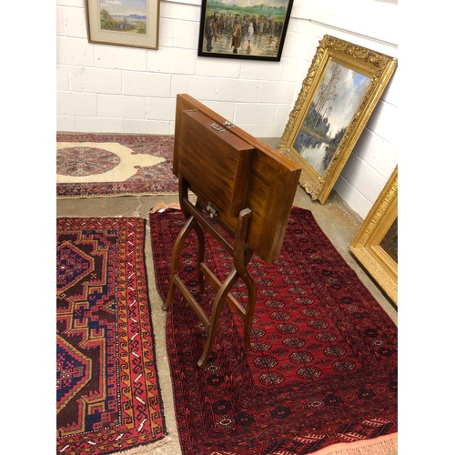 476 - 19th/20th century mahogany folding card table with a single fitted drawer, square top, 68cm x 68cm