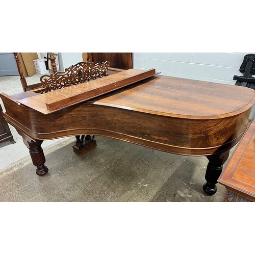 471 - Late 19th century Steinway & Sons rosewood cased grand piano, serial No. 87282, circa 1897, widt... 