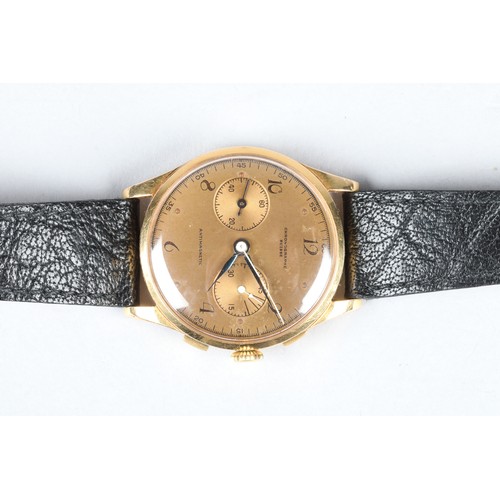 124A - Early 20th century 18 carat yellow gold cased gentleman's Suisse (Swiss) chronograph antimagnetic wr... 