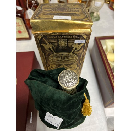 225 - Whyte and Mackay 21 year old blended scotch whisky, 75cl, 40% in presentation box, and two Chivas Br... 