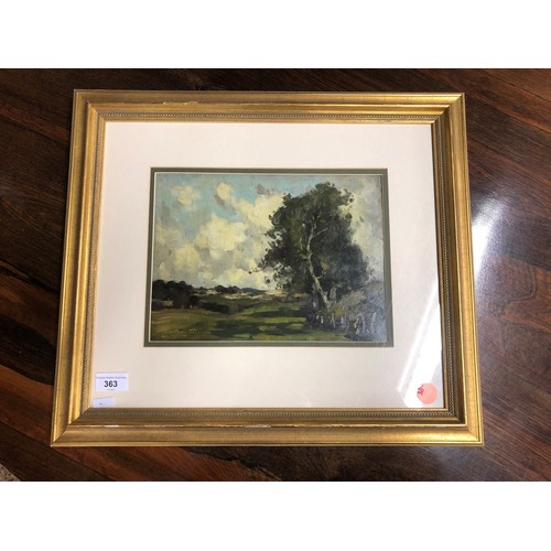 363 - James Taylor Brown (Scottish 1868-1923) Framed oil on board, signed 'Ayrshire Pastoral Landscape' 21... 