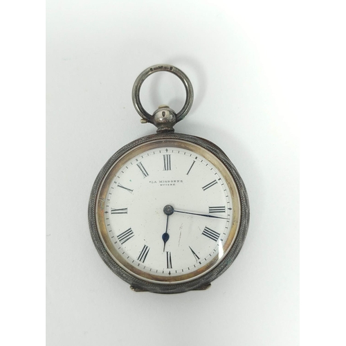 147 - Silver lever stopwatch, 1899 and a similar Geneva watch. (2). 