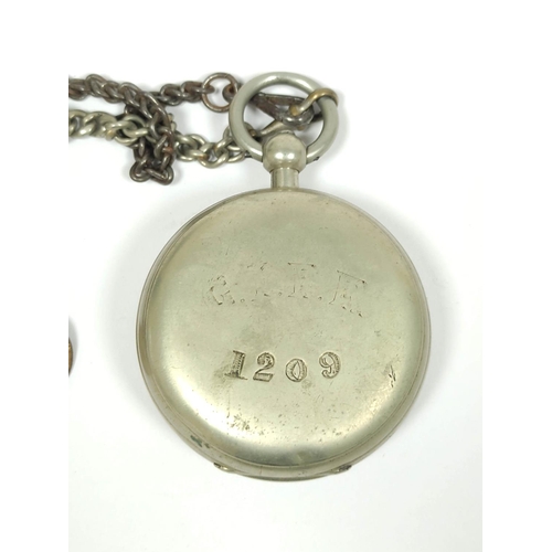 27 - Great Indian Peninsular Railway guards lever watch, by John Jones London, No. 28677, full plate fuse... 