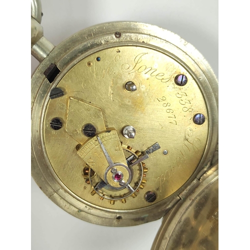 27 - Great Indian Peninsular Railway guards lever watch, by John Jones London, No. 28677, full plate fuse... 