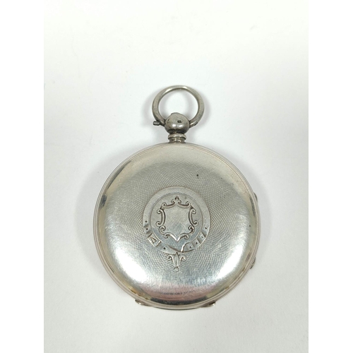 32 - Silver lever watch by Howie, Dundee, No 85C54, full plate with gold balance, 1879, 48mm.