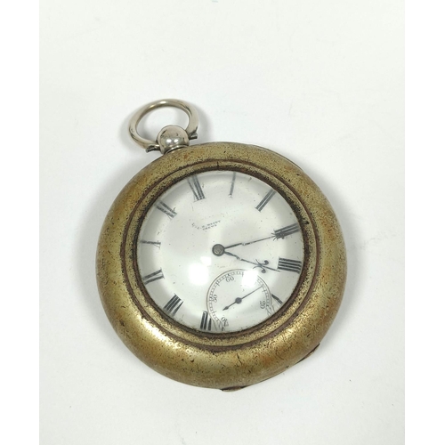 33 - Silver lever watch by Moody, Crewe, No 2041, full plate with gold balance, in substantial silver cas... 