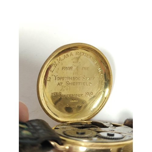 40 - Gent's Swiss watch in 18ct gold case, 119, 32mm.