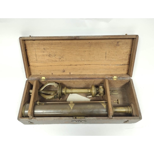 190 - Early reflecting telescope by Benjamin Martin, London, approximately 2