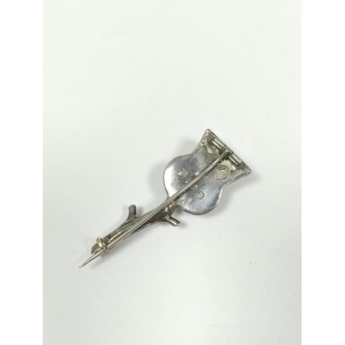 89 - Victorian silver brooch modelled as a thistle, Edinburgh 1881, 53mm.