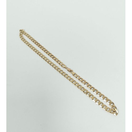 120 - 9ct gold necklet of filed curb pattern, 31.9g.