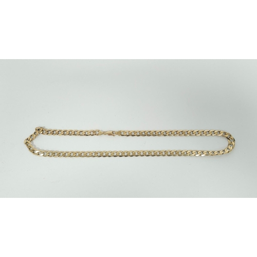 120 - 9ct gold necklet of filed curb pattern, 31.9g.