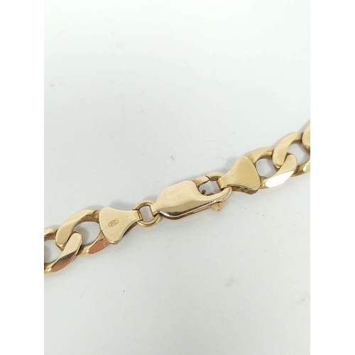 120 - 9ct gold necklet of filed curb pattern, 31.9g.