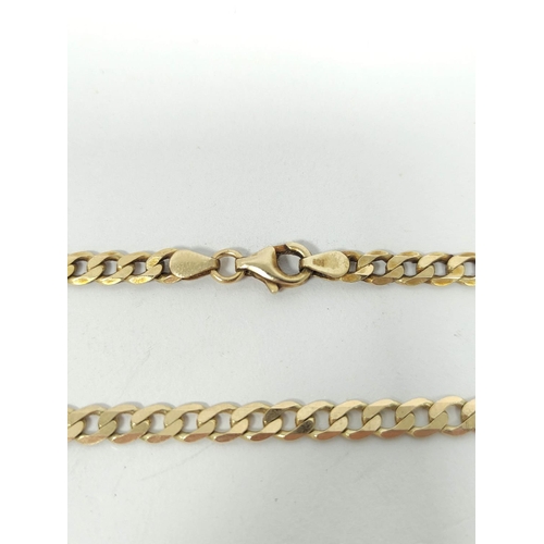 145 - Two gold filed curb necklets and tow other pieces, 9ct, 24g. 