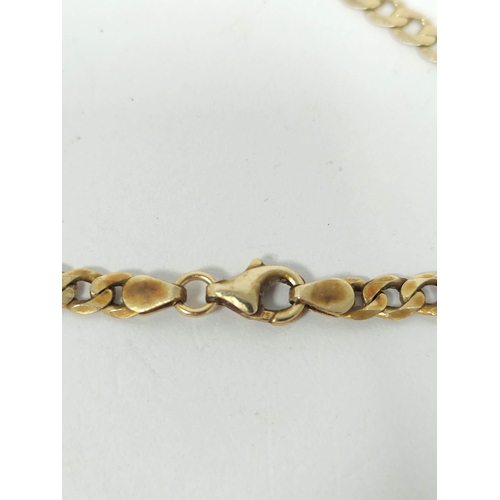 145 - Two gold filed curb necklets and tow other pieces, 9ct, 24g. 