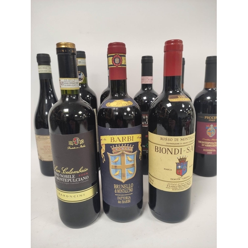 204 - Eleven bottles of Italian red wine to include two bottles of Piccini Montepulciano d'Abruzzo Riserva... 