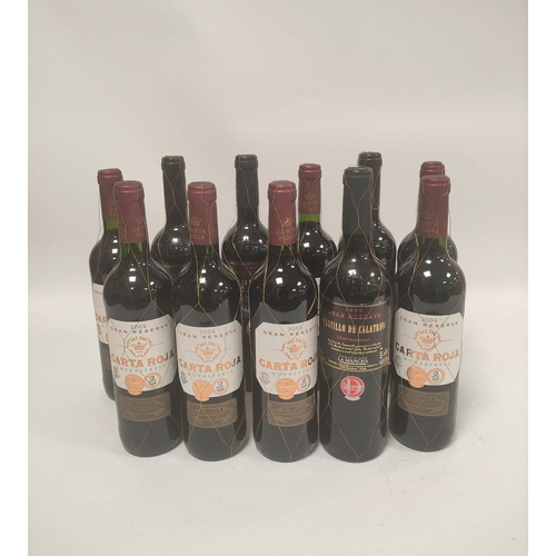 208 - Eleven bottles of Spanish red wine to include seven bottles of Carta Rioja Gran Reserva 2004, 75cl, ... 