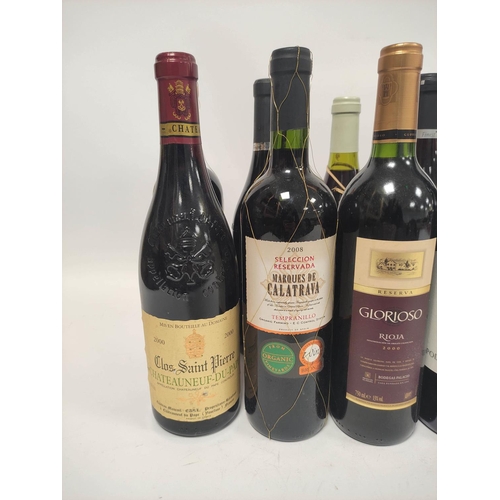 209 - Twelve bottles of assorted red wine to include bottle of Châteauneuf-du-Pape, Barolo 2002, 75cl, 13.... 