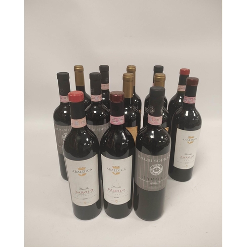 210 - Thirteen bottles of Spanish and Italian red wine to include five bottles of Balbi Soprani Barolo 200... 