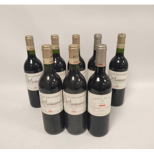 212 - Six bottles of Château Saint-Germain Bordeaux Superieur, 2004, 12.5% vol, 75cl with two bottles of C... 