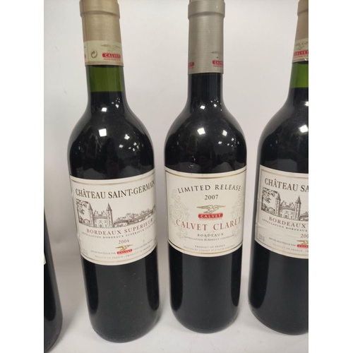 212 - Six bottles of Château Saint-Germain Bordeaux Superieur, 2004, 12.5% vol, 75cl with two bottles of C... 