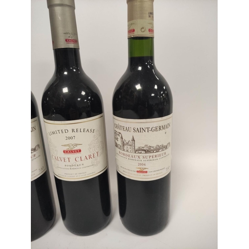 212 - Six bottles of Château Saint-Germain Bordeaux Superieur, 2004, 12.5% vol, 75cl with two bottles of C... 