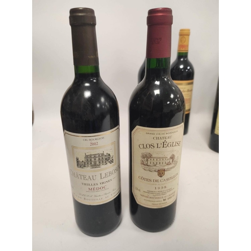 215 - Twelve bottles of French Bordeaux and red wines to include two bottles of Château Simard Saint-Emili... 