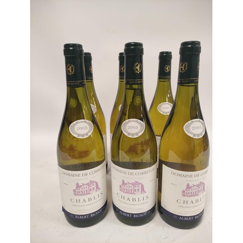 217 - Six bottles of Domaine de Corbeton Chablis, 2005, 75cl, 12.5% vol, by Albert Bichot contained in the... 