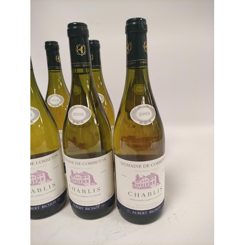 217 - Six bottles of Domaine de Corbeton Chablis, 2005, 75cl, 12.5% vol, by Albert Bichot contained in the... 