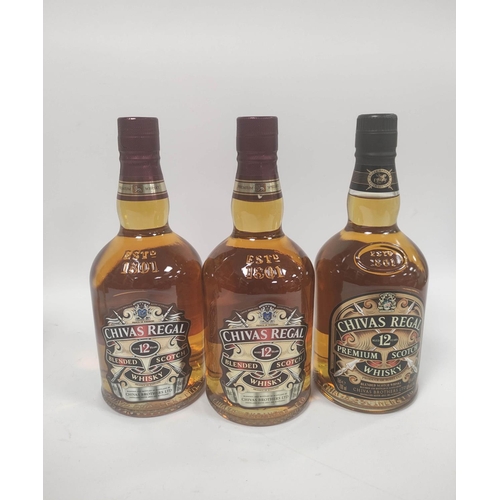 219 - Three bottles of Chivas Regal 12 year old blended Scotch whisky, 700ml, 40% vol.  (3)