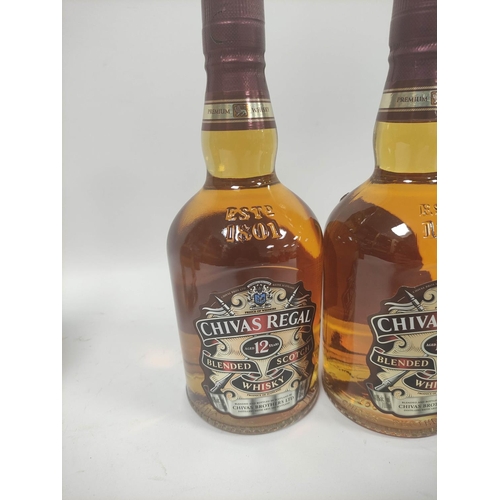 219 - Three bottles of Chivas Regal 12 year old blended Scotch whisky, 700ml, 40% vol.  (3)