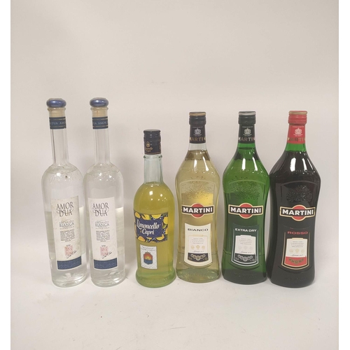 Eleven bottles of assorted spirits and liqueurs to include bottles of  Martini, 15% vol, 100cl, Pimms