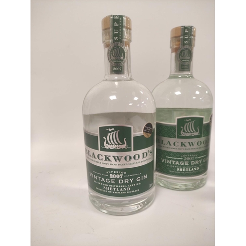 227 - Three bottles of Blackwood's Vintage Dry Gin of Shetland to include a limited edition 60% bottle, 70... 