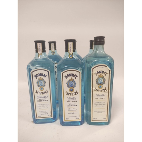 232 - Six bottles of Bombay Sapphire London Dry Gin, 100cl, 40% vol.  (6)