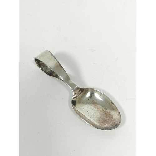 156 - Silver sauce ladle, 1533 and a child's spoon, 72g / 2½oz.