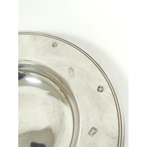 178 - Two silver copies of the Armada Dish, 13mm and 18mm, 146g / 4½oz. (2).