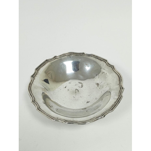 180 - Silver sweetmeat dish with waved edges and another two embossed, 156g / 4½oz. 