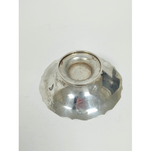 180 - Silver sweetmeat dish with waved edges and another two embossed, 156g / 4½oz. 