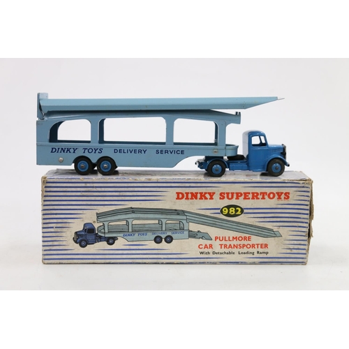 13 - Dinky Supertoys diecast 982 Pullmore Car Transporter with loading ramp 794, boxed, and Dinky Toys di... 