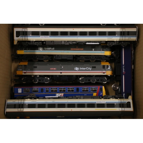 30 - Hornby OO gauge model railways locomotives to include GNER 43114 and 43111 train with two Route of t... 
