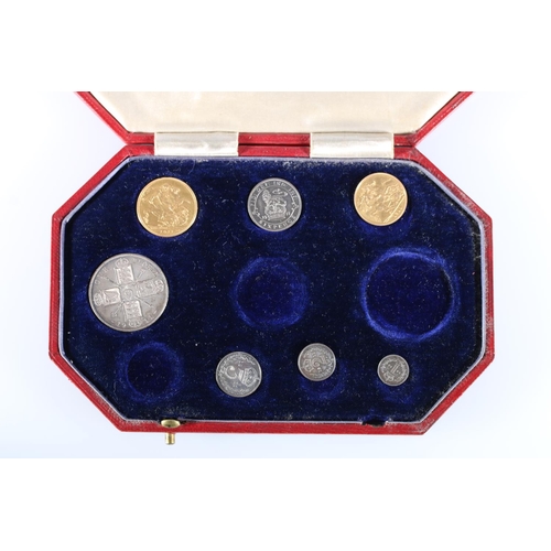 363 - UNITED KINGDOM George V (1910-1936) part specimen coin set 1911 including sovereign, half sovereign,... 