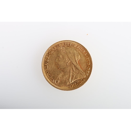 371 - UNITED KINGDOM Queen Victoria (1837-1901) gold sovereign 1895M (Melbourne Mint Australia), old veile... 